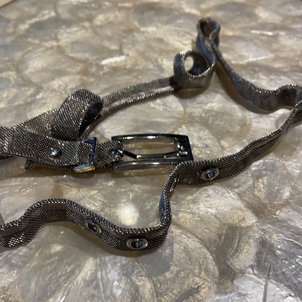 Silver Metal Mesh Belt Size